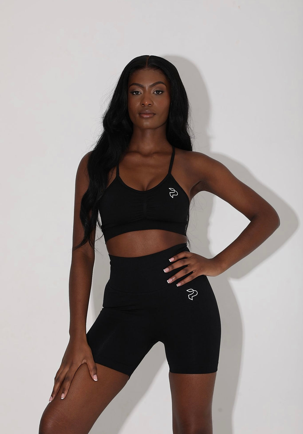 Black High Support Sports Bra