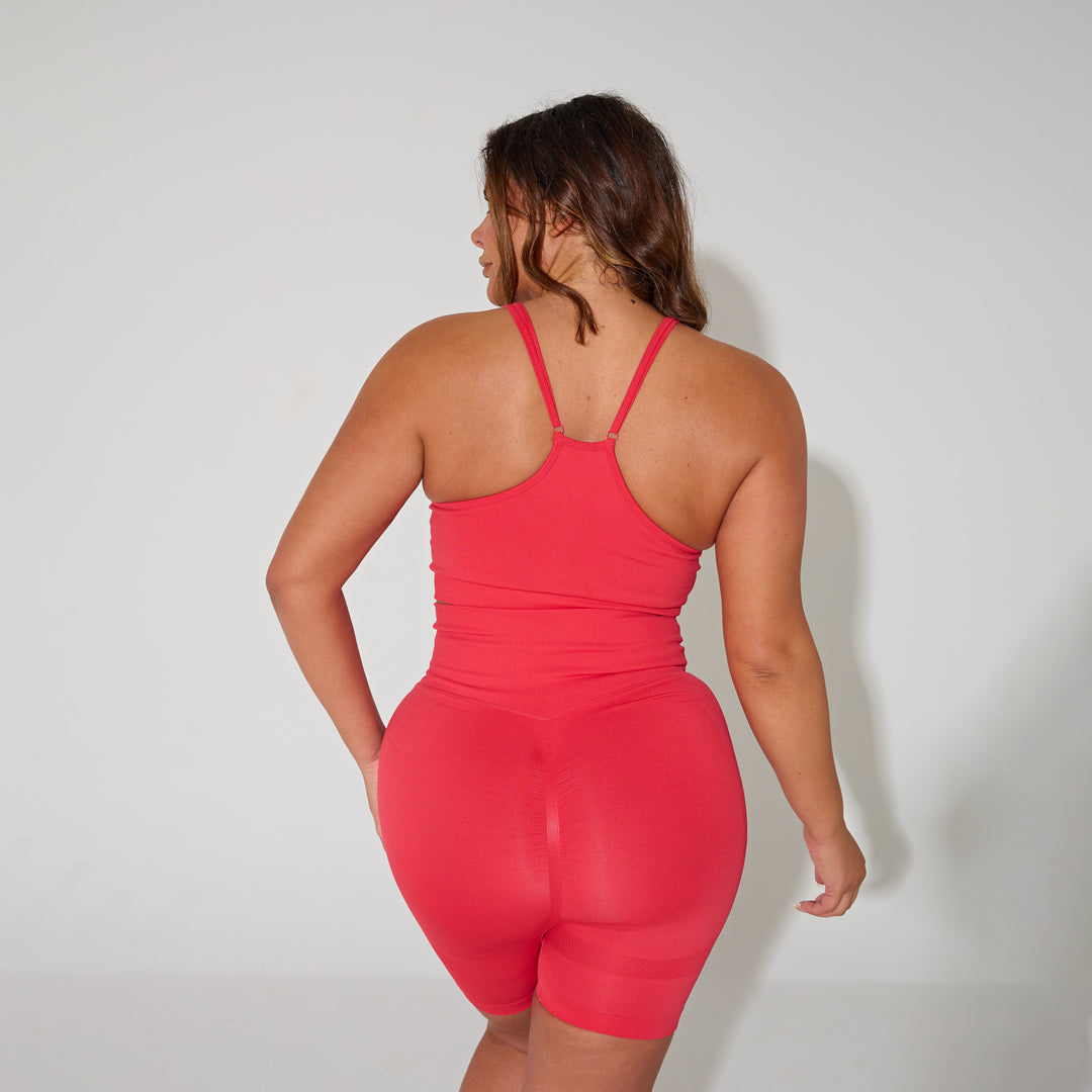 Red High Support Sports Bra