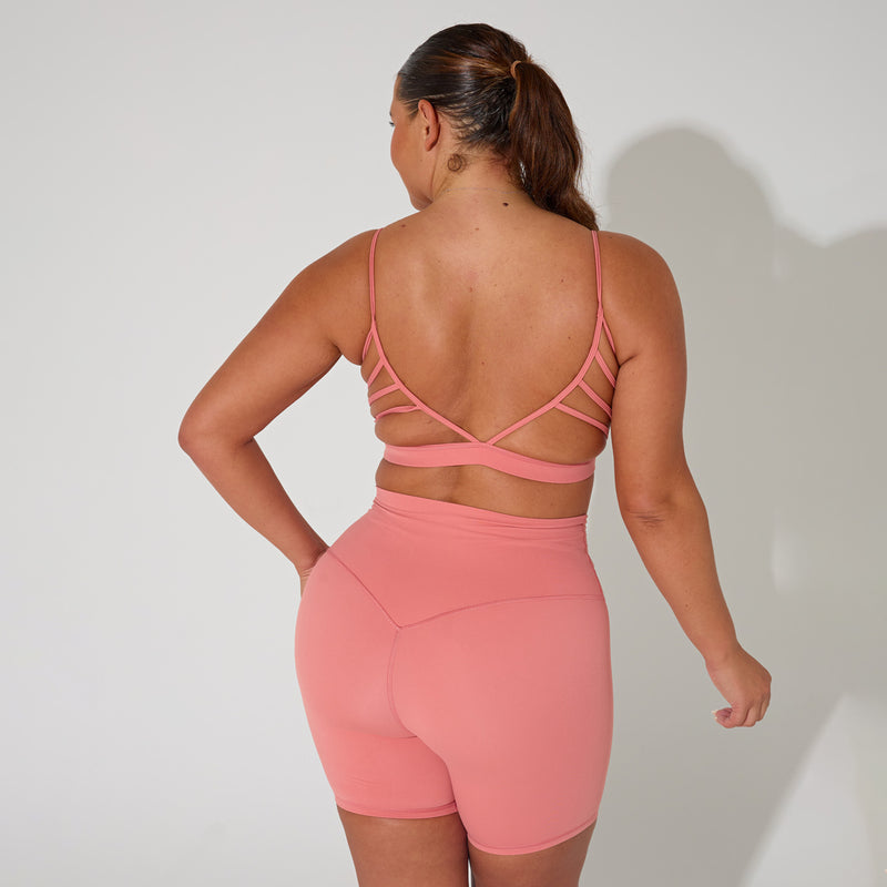 Dusty Pink Butterfly Sports Bra