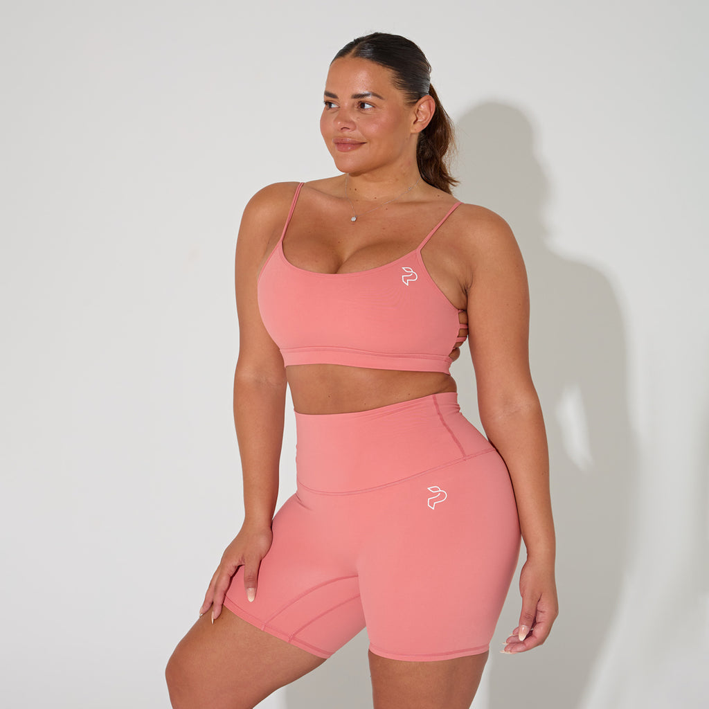 Dusty Pink Butterfly Sports Bra