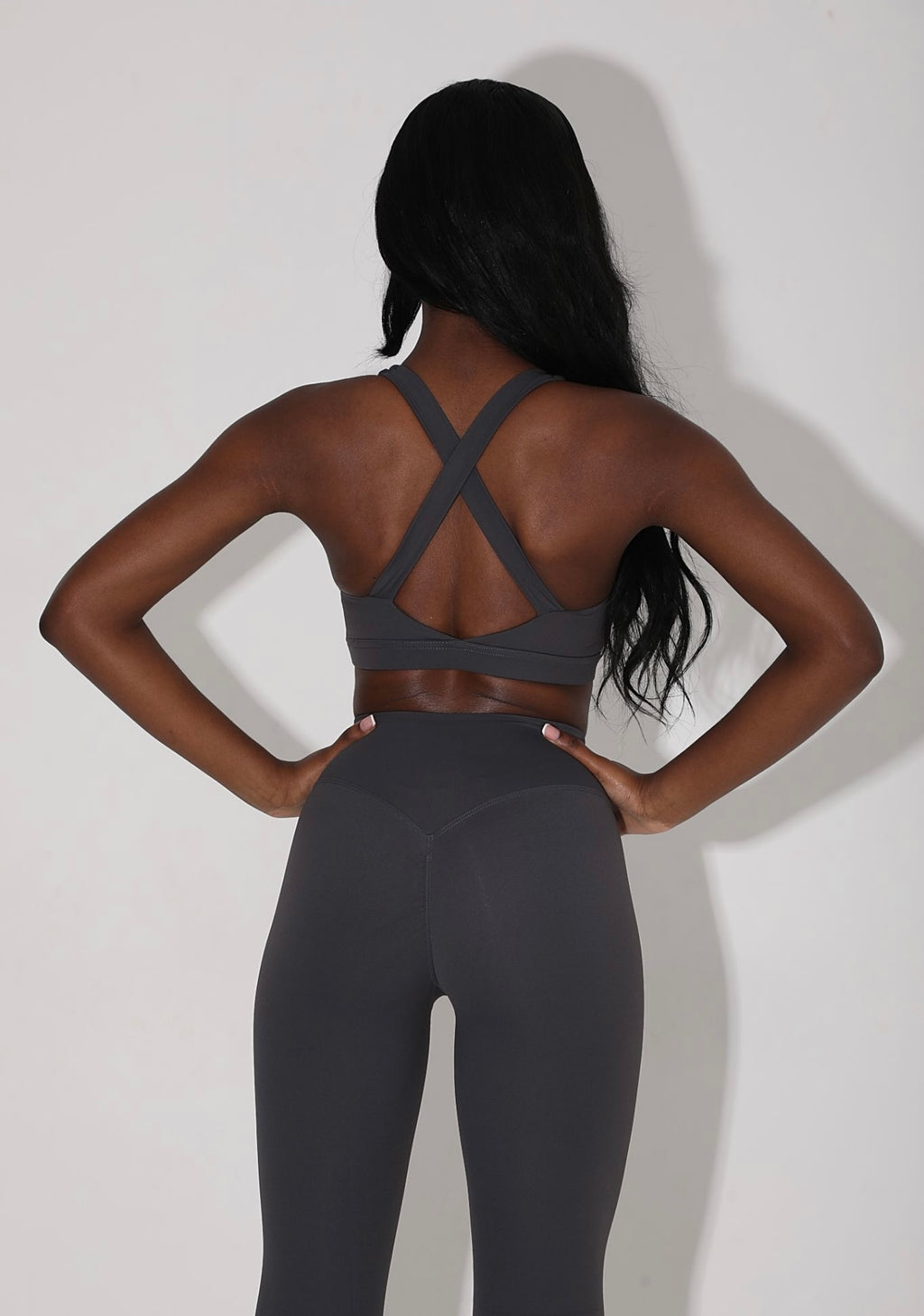 Dark Grey Gym Sports Bra