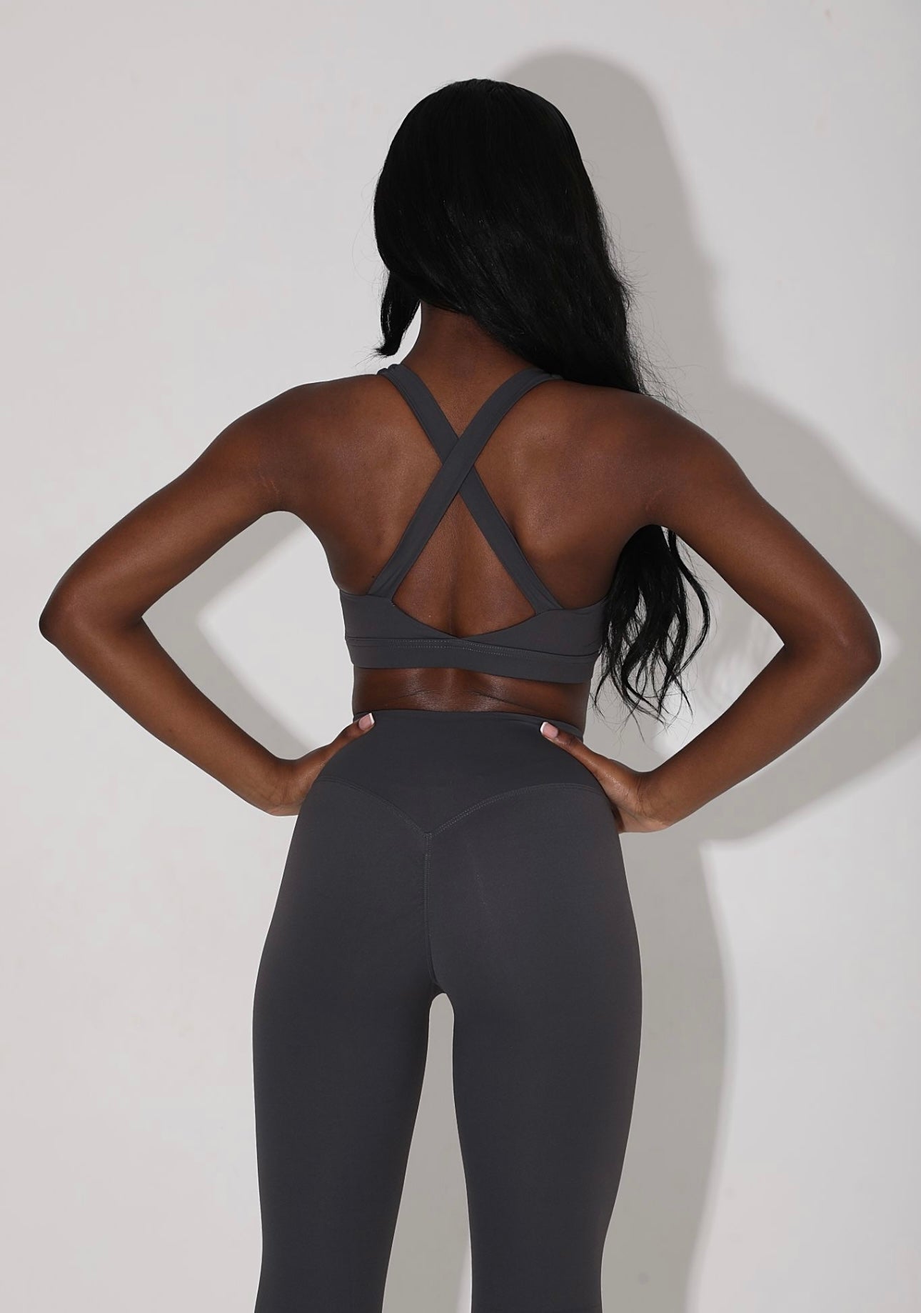Dark Grey Gym Sports Bra